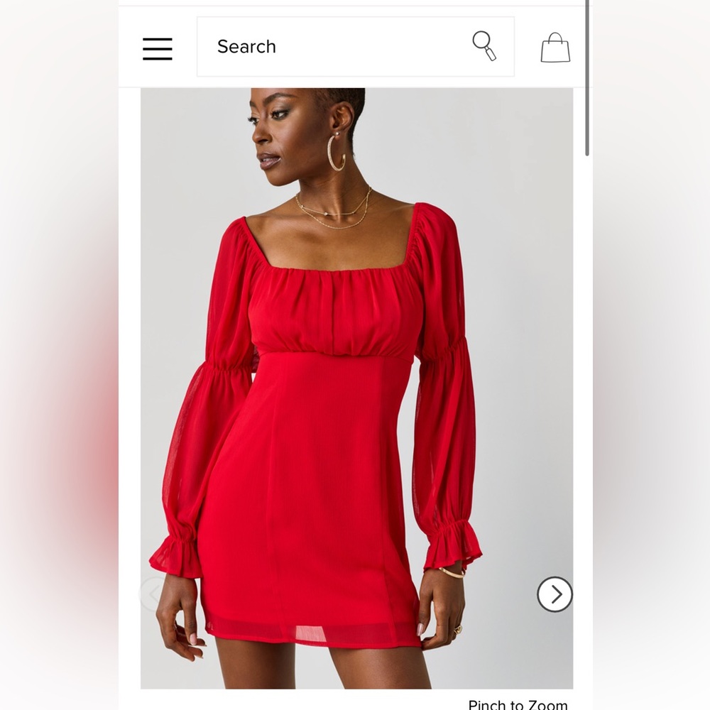 Francesca’s Sheena Juliet Sleeve Mini Dress